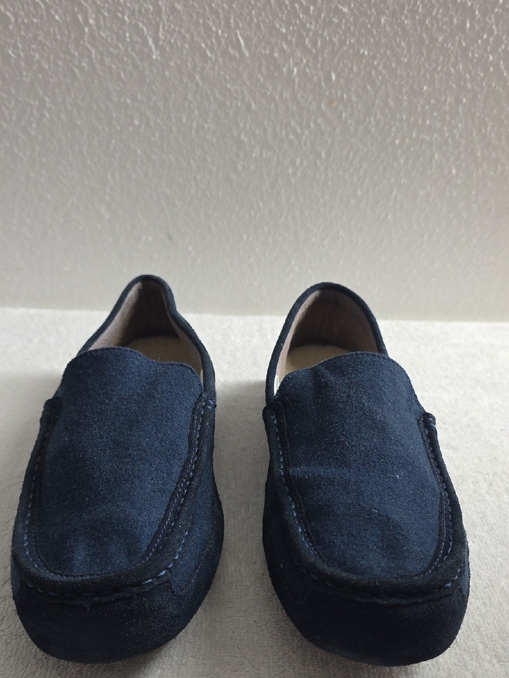 Ugg Australia Mens 12 Alder Navy Blue Driving Shearling Loafers Nice Clean Guc - Picture 2 of 16